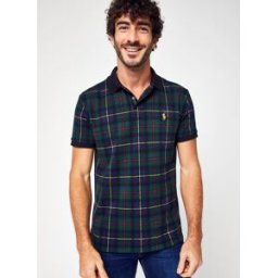 Polo MC Custom Slim Fit Tartan Polo Player par Polo Ralph Lauren Bleu XXL Accessoires
