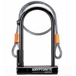 Antivol en U Kryptonite Keeper Standard con Câble 4' Flex Noir