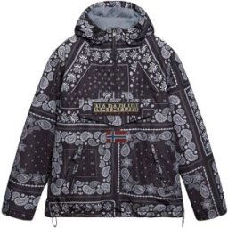 Parka à capuche Napapijri Rainforest Pkt Prt Noir S Homme