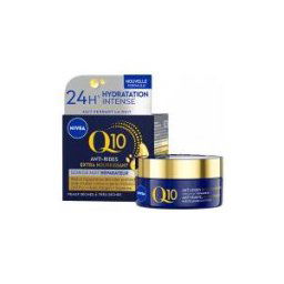 Nivea Q10 Anti-Rides Extra Nourrissant Crème Visage Nuit Peaux Sèches 50 ml - Pot 50 ml