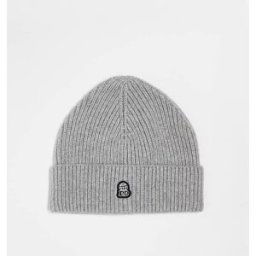 Dr Denim - Bonnet unisexe en laine mÃ©langÃ©e cÃ´telÃ©e Ã broderie DD - Gris chinÃ© Gris One Size unisex