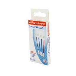 Mercurochrome Cure Oreilles Lavables et Réutilisables 4 Unités - Boîte 4 cure-oreilles