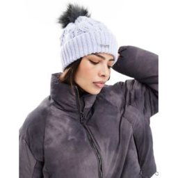 Columbia - Boundless Days - Bonnet en maille torsadÃ©e Ã pompon - Violet snowdrift Violet One Size female