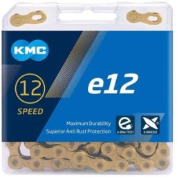 Chaîne KMC e12 12V 130 Maillons Or