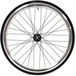 Roue Avant Santafixie 30mm + Chambre à air + Pneu Argent/Noir