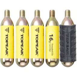 Cartouche de CO2 Topeak 16g (x5) Argent