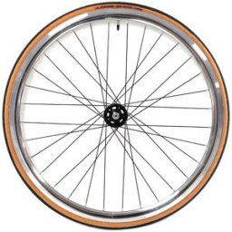 Roue Avant Santafixie 30mm + Chambre à air + Pneu Argent/Noir Classic