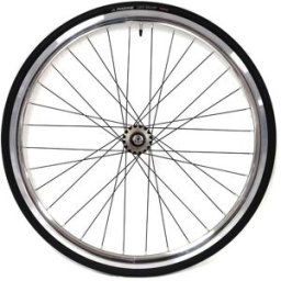Roue Arrière Santafixie 30mm + Chambre à air + Pneu Argent/Noir