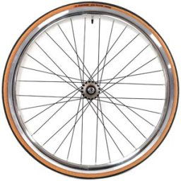 Roue Arrière Santafixie 30mm + Chambre à air + Pneu Argent/Noir Classic