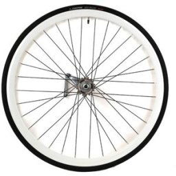 Roue Arrière Rétropédalage Santafixie 30mm + Chambre à air + Pneu Blanc