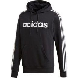 Sweat à capuche adidas Essentials 3-Stripes Pullover Noir S Homme