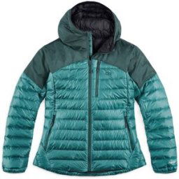 Doudoune à capuche femme Outdoor Research Helium Down Bleu L Femme