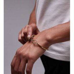 Seol Gold Seol + Gold - Bracelet jonc en vermeil plaquÃ© 18 carats avec naud-DorÃ© DorÃ© No Size female