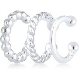 Elli - Lot de bijoux d'oreilles minimalistes gÃ©omÃ©triques en argent massif 925 - ArgentÃ© ArgentÃ© One Size female