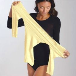 TempsL Tee-shirt seconde peau Jaune S/M - taille XXL/XXXL