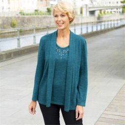 TempsL Pull 2 en 1 plastron fantaisie