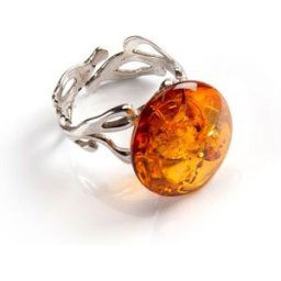 TempsL Bague ambre réglable
