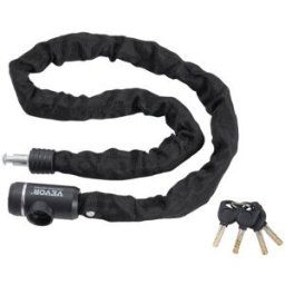VEVOR Antivol de chaîne de vélo antivol de sécurité pour vélo 1,2 m 10 mm 3 clés