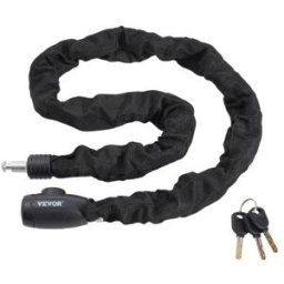 VEVOR Antivol de chaîne de vélo antivol de sécurité pour vélo 1,2 m 8 mm 4 clés