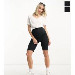 Mama.licious Mamalicious - Lot de 2 shorts leggings de maternitÃ© - Noir Noir S female