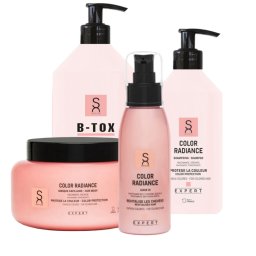 Coffret de Soins Color Radiance - Shampoing - Masque - B-Tox - Leave-In