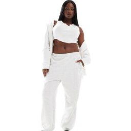 Asos Curve ASOS DESIGN Curve - Ultimate - Pantalon de jogging - Glace chinÃ©e-Gris Gris 46 female