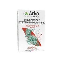 Arkopharma Arkogélules Vitamine D3 Végétale - Renforce le Système Immunitaire - 90 Gélules - Pot 90 gélules