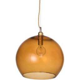 EBB & FLOW Lampe à suspension Rowan, Ø 39 cm Toast avec câble doré