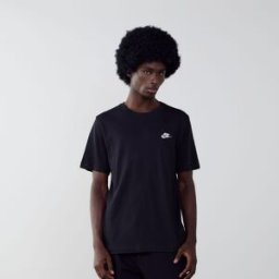 Nike Tee Shirt Club noir s homme
