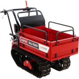 AgriEuro Premium Brouette motorisée à chenilles extensible Ranger M370-E - Moteur Honda GX160 - Démarrage électrique