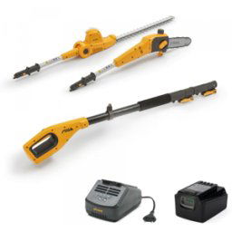 Stiga MT 100e Kit - Élagueuse/Taille-haie sur perche de rallonge - 20V/4Ah