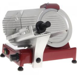 Trancheuse FAC F 250 R Rouge - Corps en Alliage d'aluminium - Avec parties lavables - Lame de 250 mm - Affûteur fixe