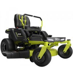 Tondeuse autoportée Ryobi ZTR480ex à rayon de braquage zéro - Moteur électrique sur batterie 48V/100Ah - coupe de 107cm - 2en1