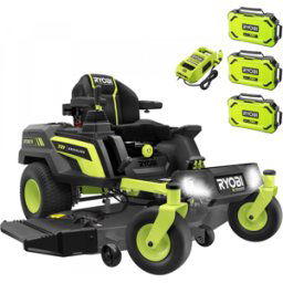 Ryobi ZTRX137 - Tondeuse autoportée à rayon de braquage zéro sur batterie - 72V/30Ah - Coupe de 137cm - 2en1