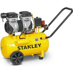 Stanley DST 150/8/50 SXCMS1350HE - Compresseur d'air électrique sur chariot - 50 L oilless - Silencieux
