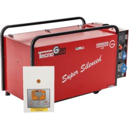 TecnoGen H8000SS/A - Groupe électrogène insonorisé 5.8 kW monophasé à essence - Boîtier ATS inclus
