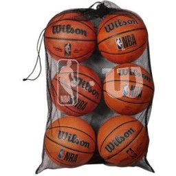 WILSON NBA 6 Ball Mesh Basketball Bag BLACK