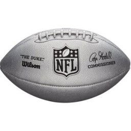 WILSON Ballon de football américain NFL The Duke Metallic Edition GREY