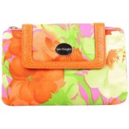 Sac à main Mac Douglas Porte monnaie plat toile motif vert Multicolore