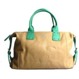 Sac Le Temps des Cerises Sac Elegance 6 Mastic/Vert Beige