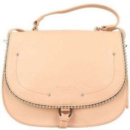 Sac à main Fuchsia Sac main rabat déco perle reliée Botton Rose Multicolore