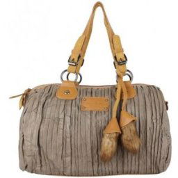 Sac à main Les Tropéziennes par M Belarbi Sac bowling les Tropéziennes Mousala effet froissé beige Multicolore
