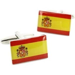 Boutons de manchettes Cravate Avenue Signature Boutons de manchette Drapeau espagnol Jaune Jaune