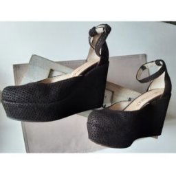 Chaussures escarpins JUSTFAB SHOES ESCARPINS COMPENSÉS CHOCOLAT Marron