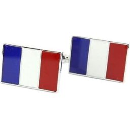 Boutons de manchettes Tony & Paul Boutons de manchette Drapeau Français Rouge Rouge