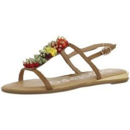 Sandales Gioseppo Sandales Plates en cuir Ref 56844 Tan Multicolore