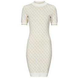 Robe courte Guess SS LISE 4G LOGO SWTER Beige
