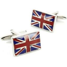 Boutons de manchettes Cravate Avenue Signature Boutons de manchette drapeau anglais Rouge Rouge