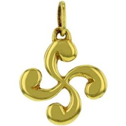 Pendentifs Bijoux Basques Pendentif croix basque or jaune 9 carats 20mm Jaune