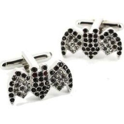 Boutons de manchettes Simon Carter Boutons de manchette chauve souris Noir Noir